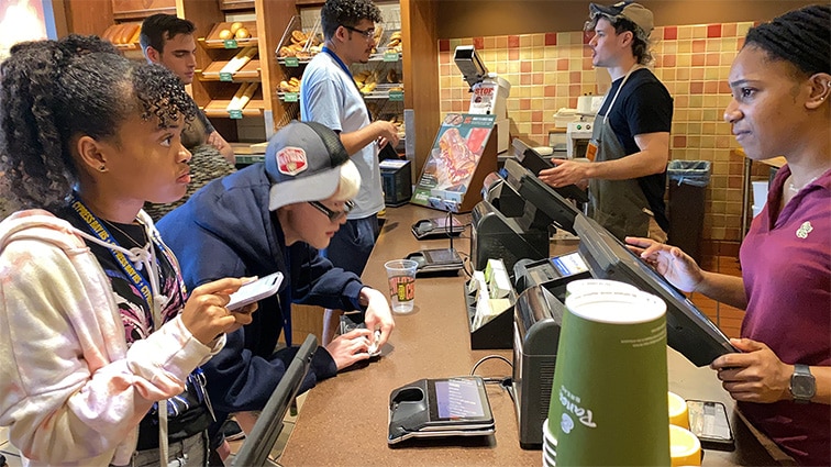 HDS B.R.I.D.G.E.S. Students Enjoy Lunch at their Local Panera Bread Cafe