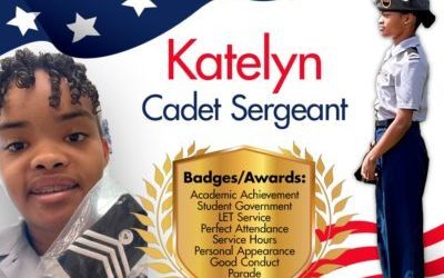 HDS BRIDGES Student & U.S. Army JROTC Lightning Battalion Cadet, Katelyn Promoted to Cadet Sergeant