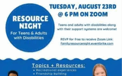 Join us for Resource Night for Teens and Adults with Disabilities