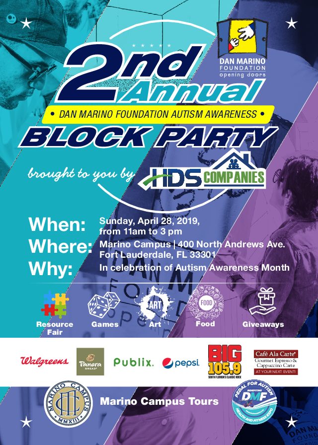 HDS Companies is proud to be the Title Sponsor of the 2nd Annual DMF Autism Awareness Block Party!